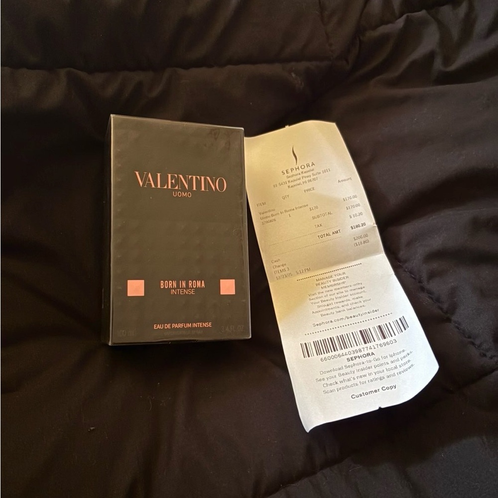 Valentino Uomo Intense Black and Pink Packaging